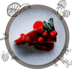 American Cheesecake mit Kirschsauce